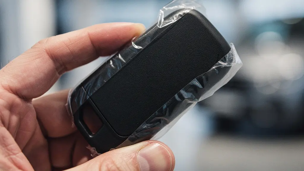 Gros plan d’une clé de voiture sans marque tenue fermement, avec une composition suggérant des frais cachés sans montrer de facture ni de texte.