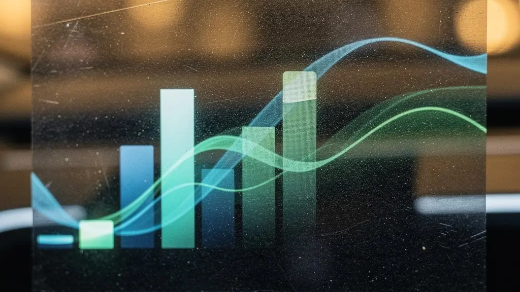 Gros plan macro sur un tableau de bord numérique moderne affichant des graphiques de consommation énergétique