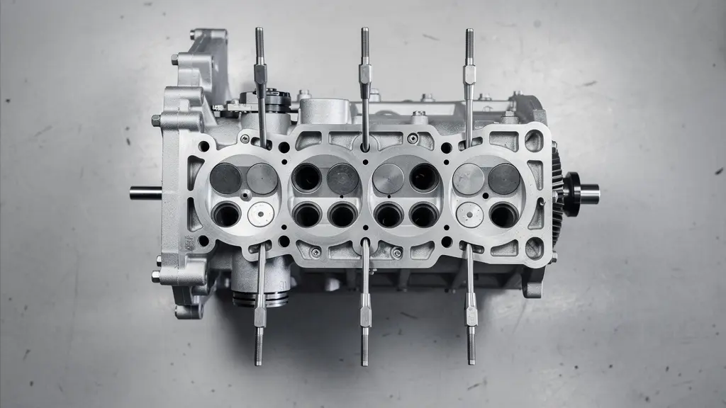Piges de calage professionnelles insérées dans les repères d'un moteur pour synchronisation parfaite